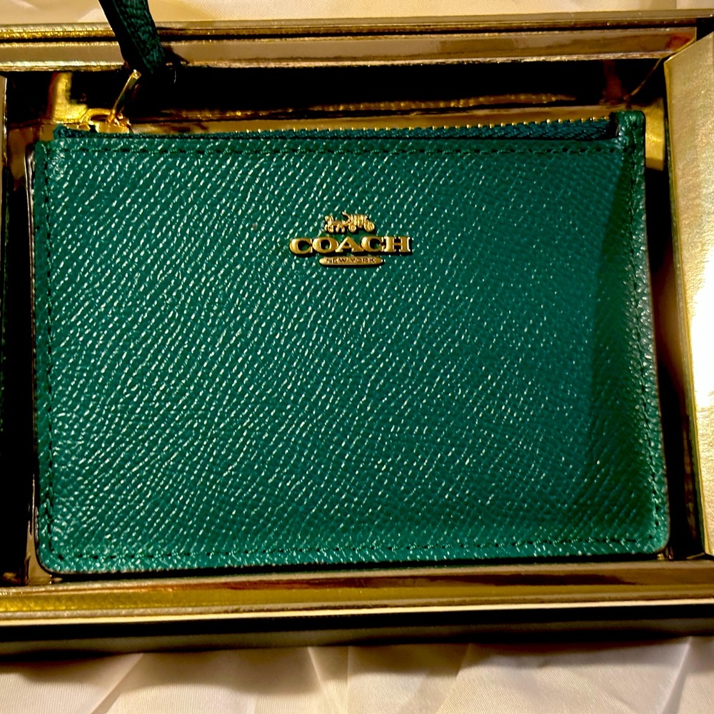 Green Coach Wallet Leather SOLD